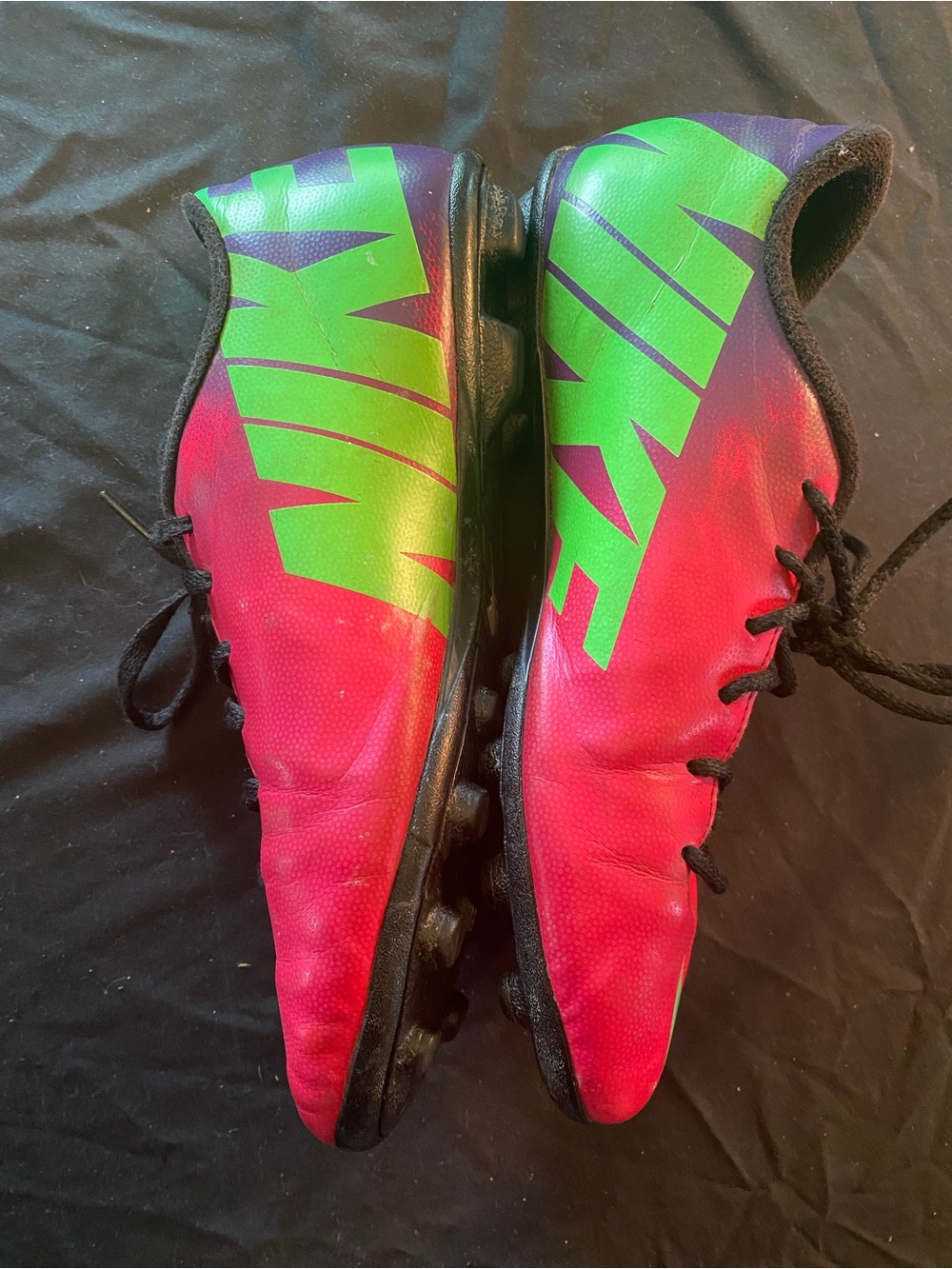 Nike Multicolor Soccer Cleats in Pink, Green & Purple